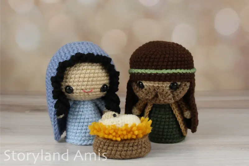 PATTERN Amigurumi Nativity Set With Mary, Joseph, & Baby Jesus