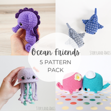 5 PATTERN Pack: Sea Animals Crochet Bundle