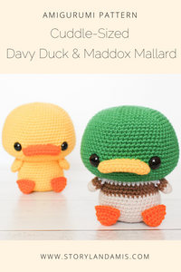 PATTERN Cuddle-Sized Maddox the Mallard and Davy the Duck Amigurumi