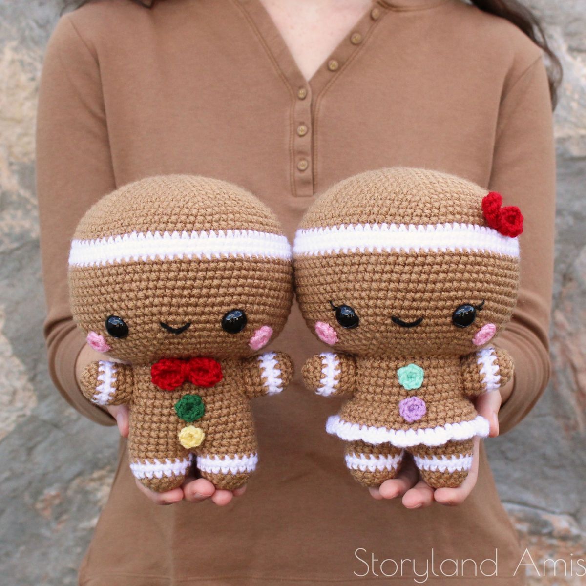 PATTERN Sugar and Spice the Gingerbread Twins Amigurumi