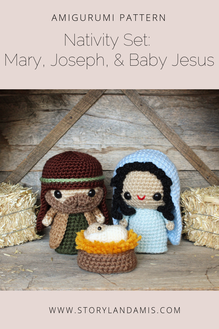 PATTERN Amigurumi Nativity Set With Mary, Joseph, & Baby Jesus