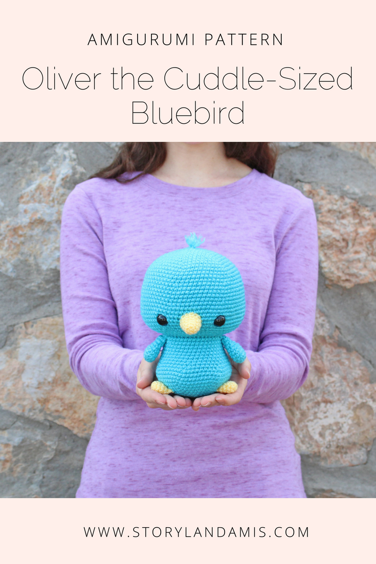 PATTERN Oliver the Cuddle-Sized Bluebird Amigurumi