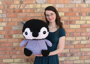 Storyland Amis, Extreme Crocheted Penguin Amigurumi, Giant Crochet