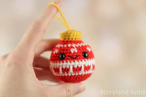 Amigurumi PATTERN: Vintage Christmas Ball Ornament Crochet Tutorial