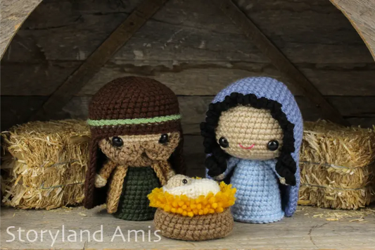 PATTERN Amigurumi Nativity Set With Mary, Joseph, & Baby Jesus