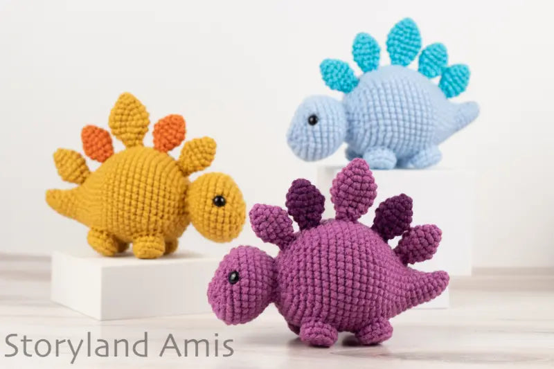 Crochet PATTERN: Sammy the Stegosaurus Dinosaur Amigurumi