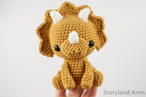 Crochet PATTERN: Trixie the Triceratops Amigurumi