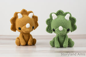 Crochet PATTERN: Trixie the Triceratops Amigurumi