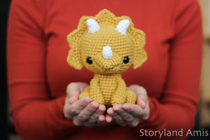 Crochet PATTERN: Trixie the Triceratops Amigurumi