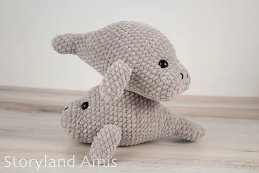 Crochet PATTERN: Plush Yarn Marty the Manatee Amigurumi