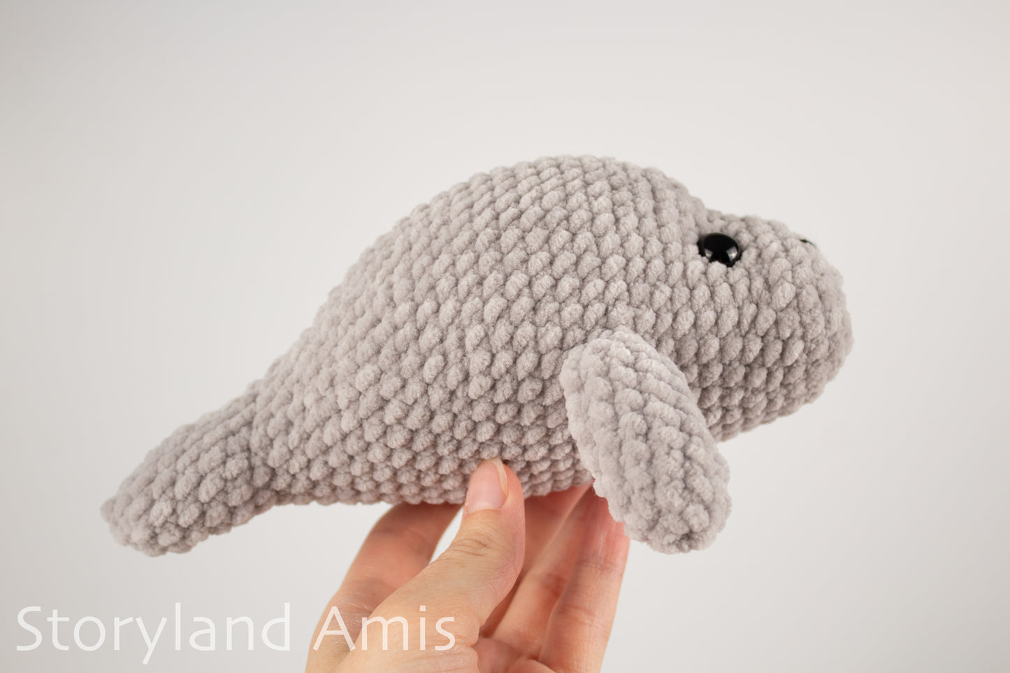 Crochet PATTERN: Plush Yarn Marty the Manatee Amigurumi
