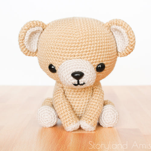 Cuddle-Sized Tristan the Teddy Bear Amigurumi Plush (Ready-To-Ship)
