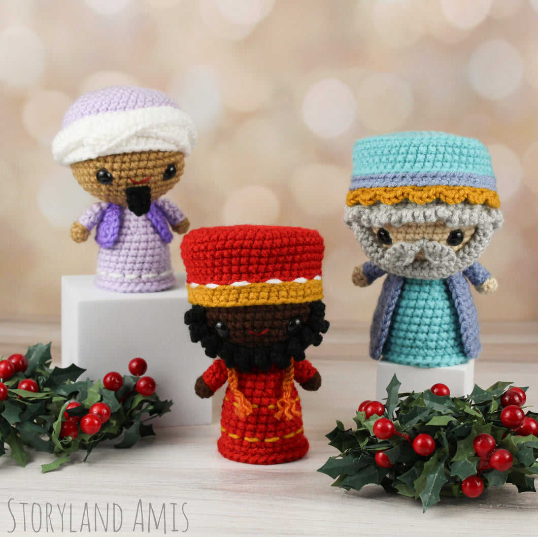 Crochet PATTERN Three Wisemen Amigurumi Nativity Set