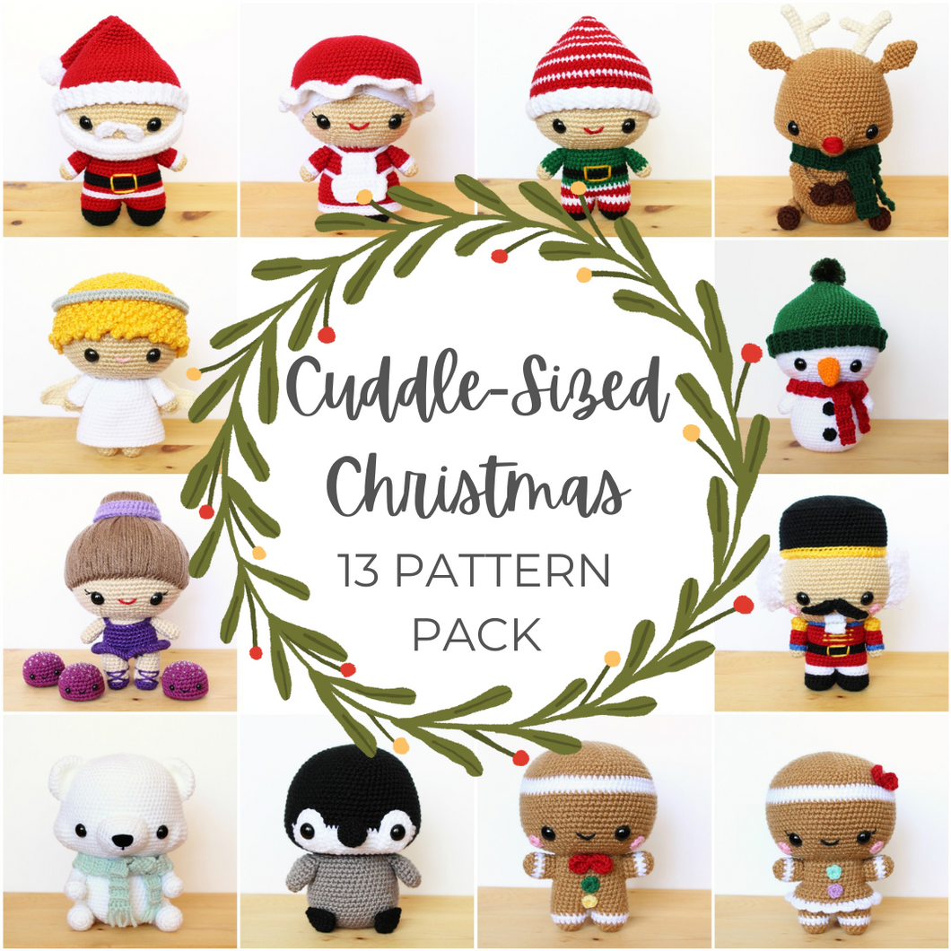 13 PATTERN Cuddle-Sized Amigurumi Ultimate Christmas Bundle Pack