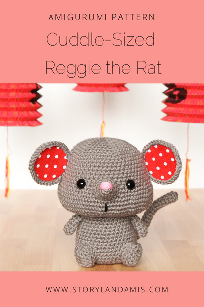 PATTERN Cuddle-Sized Reggie the Rat (Mouse) Amigurumi