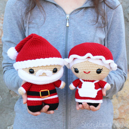 PATTERN Cuddle-Sized Santa Claus & Mrs. Claus Amigurumi