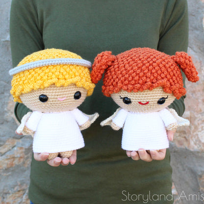 PATTERN Cuddle-Sized Gabriel and Noelle the Angel Twins Amigurumi