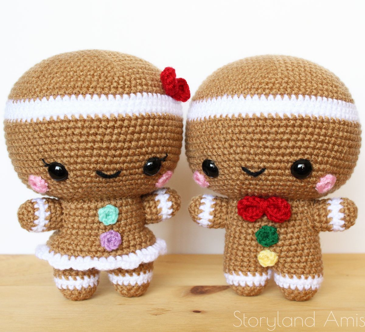 PATTERN Sugar and Spice the Gingerbread Twins Amigurumi