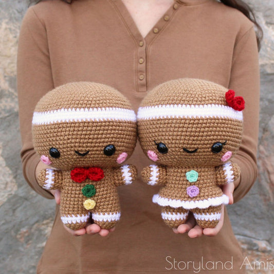 PATTERN Sugar and Spice the Gingerbread Twins Amigurumi