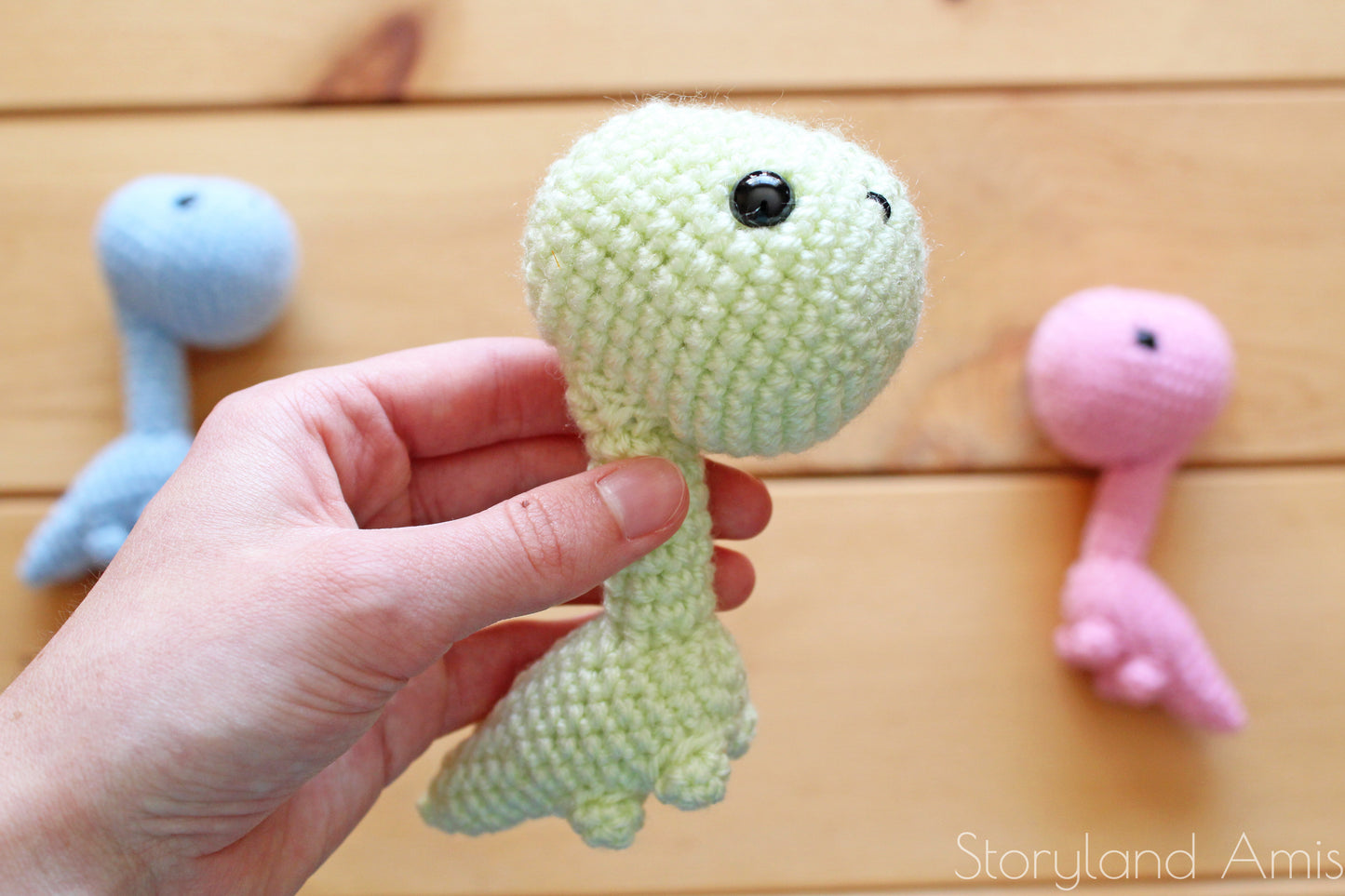 PATTERN Dinosaur Baby Rattle Bronty the Brontosaurus Amigurumi
