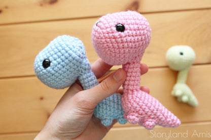 PATTERN Dinosaur Baby Rattle Bronty the Brontosaurus Amigurumi