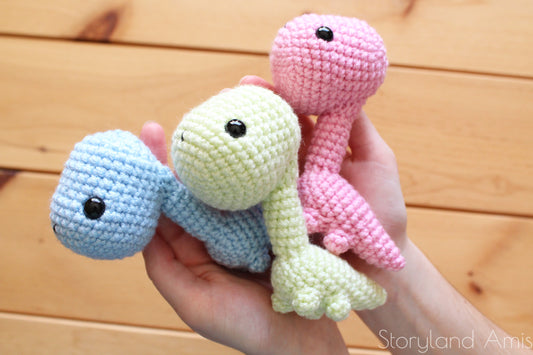 PATTERN Dinosaur Baby Rattle Bronty the Brontosaurus Amigurumi