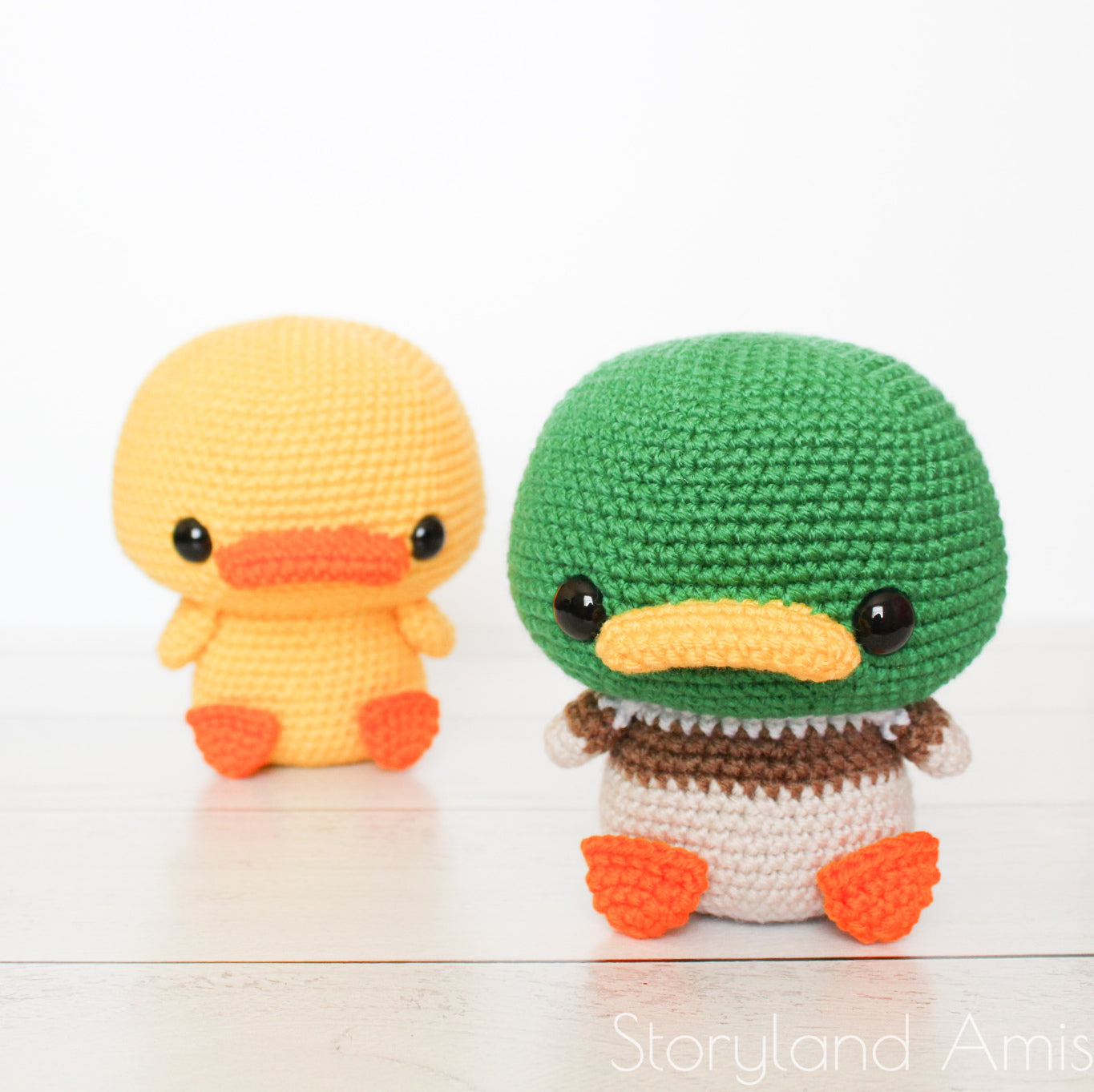 PATTERN Cuddle-Sized Maddox the Mallard and Davy the Duck Amigurumi