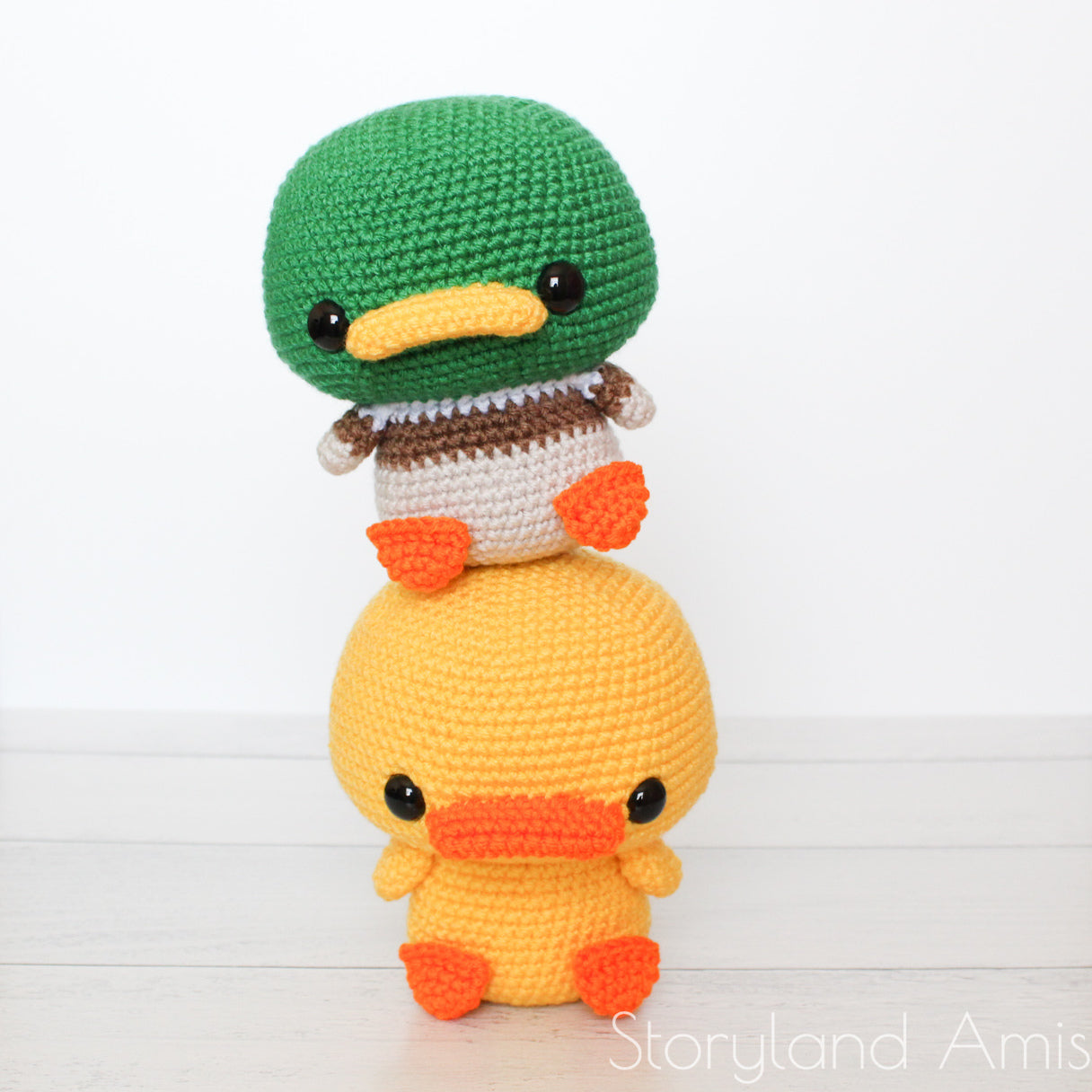 PATTERN Cuddle-Sized Maddox the Mallard and Davy the Duck Amigurumi