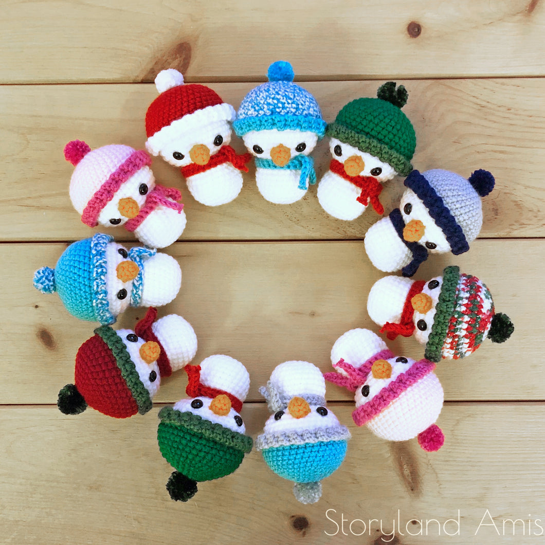 PATTERN Roly the Baby Snowman Amigurumi