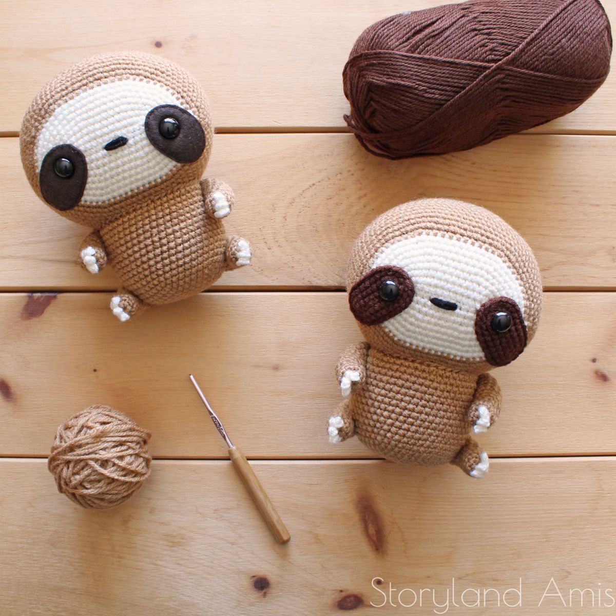 PATTERN Zippy the Cuddle-Sized Sloth Amigurumi