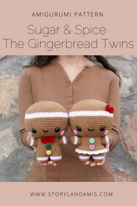 Storyland Amis, Sugar and Spice the Gingerbread Twins Amigurumi Pattern